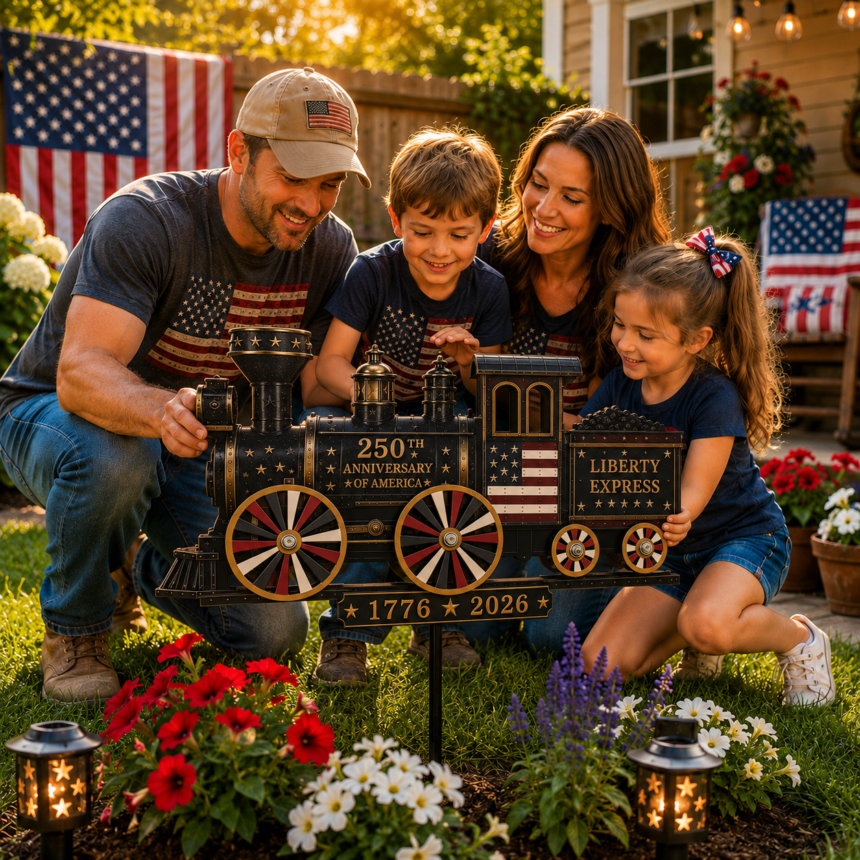 🔥Limited time 55% OFF🔥🚂USA 250 “Liberty Express” Train Garden Wind Spinner -✈️ (Free Delivery Fee)