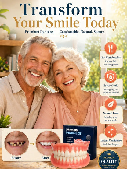 Raulmn® Premium Complete Dentures | Comfortable, Natural-Looking Smile