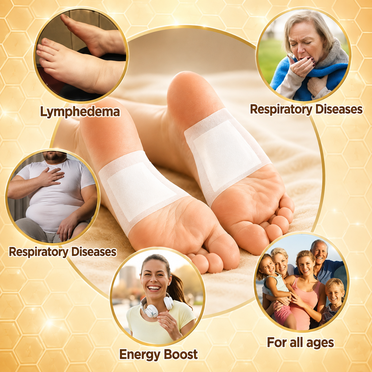 Redprintware® Bee Venom Ginger & Honey Care Foot Pads - Alin